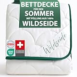 Welldora Sommerdecke 135x200 leicht | Füllung 100% kühlende Wildseide |...