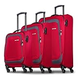 NOWI Korfu Kofferset 3-teilig – Weichschalen Trolley Set (30L, 50L, 76L)...