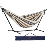 Vivere Doppel Baumwolle Hängematte mit Hängemattengestell 250 cm,...