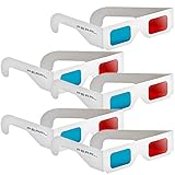 PEARL Anaglyphenbrille: 3D-Brillen rot/Cyan im praktischen 5er-Spar-Paket...