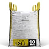 D-TACK 10x Big Bag | 45 x 45 x 60 cm | Säcke für Bauschutt, Holz, Laub,...