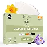 Cosmeau Waschmittel Blätter Frühlingsfrisch - bis zu 120 Waschgänge (120...