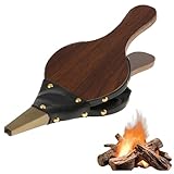 AOMiGT Grillblasebälge, Kaminbalg, Aus Holz Kamin Grillgebläse, Blasebalg...