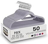 Utopia Home - Antirutsch-Kleiderbügel aus Samt - rutschfeste und...