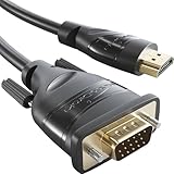 KabelDirekt – HDMI-VGA Adapter Kabel – 2 m (HDMI auf VGA, High Speed...