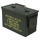 HMF 70011 Munitionskoffer, US Ammo Box, Metallkiste, 30 x 19 x 15,5 cm,...