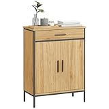 HOMCOM Badezimmerschrank Badschrank mit Schublade, Soft-Close-Tür,...