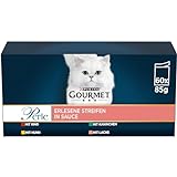 Gourmet Perle Erlesene Streifen Katzenfutter nass, Sorten-Mix, 60er Pack...