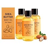 Shea Body Oil mit Bio-Sheaöl & Mandelöl - Tiefenwirksame Körperöl...