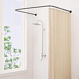 Yampos U Form Duschvorhangstange, Einstellbare [Beide Seiten: 60 cm - 132...