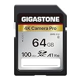 Gigastone 4K Kamera Pro 64GB SDXC Speicherkarte mit bis zu 100 MB/Sek. für...