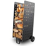 Bituxx Kaminholz Wagen Karre Transportkarre Holzwagen Holzkorb Kaminwagen...