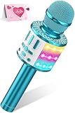 MicQutr LED Drahtloses Bluetooth Mikrofon zum Singen, Spielzeug Kinder,...