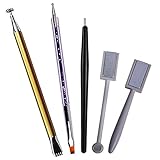 Nagel Magnet Stick Set 5 Stück, Doppelkopf Blumendesign Nagel Magnet Stift...