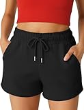 ROSS CAMP Kurze Hose Damen – Shorts Damen Sommer, Schwarze Kurze...