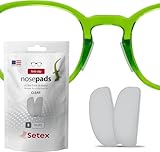 Setex Gecko Grip Brillen-Nasenpads (5 transparente Paare) – Rutschfest...