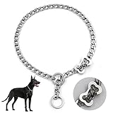 Edelstahl Hundehalsband,Verstellbare Hunde Halsband,P-Kette Hundehalsband...