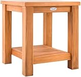 CLP Beistelltisch Outdoor Keaton Teakholz, Gartentisch wetterfest mit Zwei...