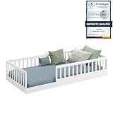 CADANI Timi 2in1 Bodenbett 90x200 cm Montessori Kinderbett mit abnehmbaren...