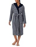 Schiesser Bademantel mit Kapuze Frottee 110 cm Länge - Baumwolle gemustert