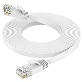 Ercielook Lan Kabel 15 meter CAT6 High Speed Netzwerkkabel mit Kabelclips -...