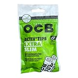 OCB ActivTips Extra Slim 6 mm-Aktivkohlefilter mit Keramikkappen-1 Beutel a...