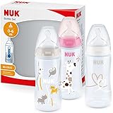 NUK First Choice+ Babyflasche im Set | 0–6 Monate | Temperature Control...