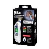 Braun ThermoScan 7+, IRT6525WE Infrarot Fieberthermometer Vorgewärmte...