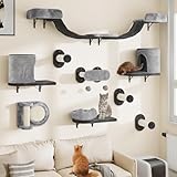 YITAHOME 11-Teiliges Stabiler Kletterwand Katzen Set aus Flanell,...