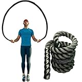 Gelentea Jump Rope Fitness Schweres Springseil 25mm Heavy Battle...