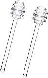 Honiglöffel aus Glas, transparent, 15,2 cm, 2 Stück