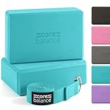 Core Balance Yoga Blocks im Doppelpack & GRATIS Yoga-Gurt, 2 STK. Eva...