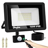 Led Strahler mit Bewegungsmelder Außen,100W 9000LM 6500K Superhell LED...