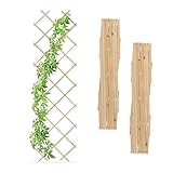 Relaxdays Rankgitter ausziehbar, 3er Set, Rankhilfe Kletterpflanzen, 180x60...