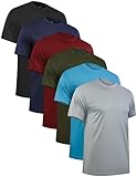 6 Pack Sport Tshirts Herren Funktionsshirt Herren Schnelltrocknend...