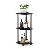 Furinno Eckregal-Mehrzweckregal mit 3 Ebenen, holz, Schwarz/grau, 29.46 x...