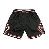 WEOPLKIN Shorts Basketball Shorts Herren Chicago Bulls Shorts Baggy...