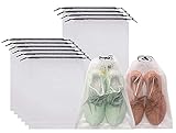 FunYoung 10x Schuhbeutel mit Zugband PE Schuhtasche, wasserdichte...