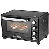 Steinborg® 35 Liter Mini Backofen mit Umluft & Drehspieß Krümelblech...