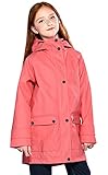 SOLOCOTE Kinder Regenjacke mit Kapuze gefüttert Gummi Regenmäntel für...