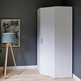 Forte ECONOBOX 2 Eckkleiderschrank 90, 1-türiger Drehtürenschrank,...