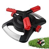 Garden Sprinklers - 360° Rotating Yard Sprinkler | Automatic 3-Arm...