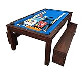 Billardtisch Billard Blaumen 7 FT Billard-Spiel und Containerbänke mit...