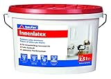 Baufan Innenlatex 2.5 l weiß | hohe Deckkraft | Glanzgrad matt | frei von...