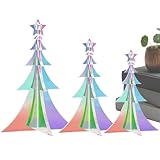 Prismatischer Weihnachtsbaum, 3-teilig, Acryl, 3D-Weihnachtsdekoration,...