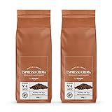 by Amazon Espresso Crema Kaffeebohnen, Leichte Röstung, 1 kg, 2 Packungen...