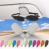 quipuda 2 Pack Brillenhalter für Auto Sonnenblende,Echt Leder Auto Visier...