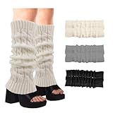 LIURFLNC 3 Paar Stulpen Damen, Beinstulpen Damen, Beinstulpen, Stulpen...