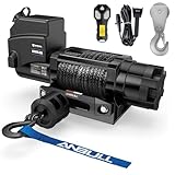 Anbull Elektrische Seilwinde 12V, 6 000 LBS/ 2722 Kg Motorwinde Seilzug,...
