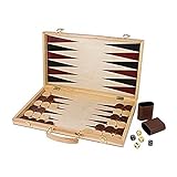 small foot Schach und Backgammon Koffer aus Holz, Konzentrationsspiele für...